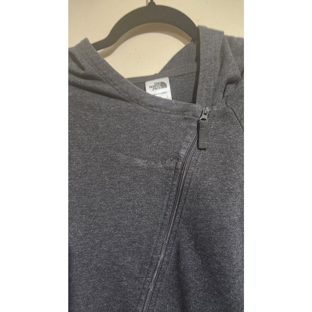 The North Face Womens Jacket Hoodie Size Medium Gray Tunic Asymmetric Full Zip - Picture 10 of 10
